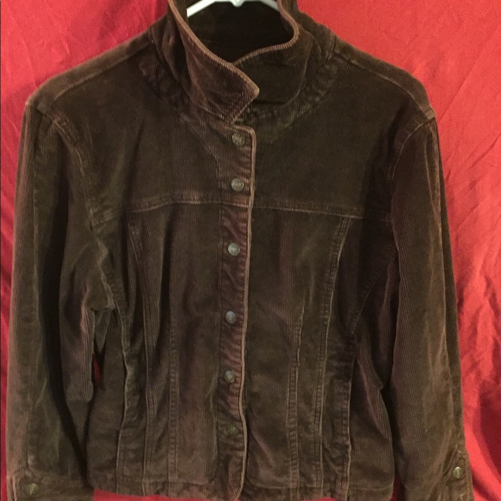 Corduroy snap jacket